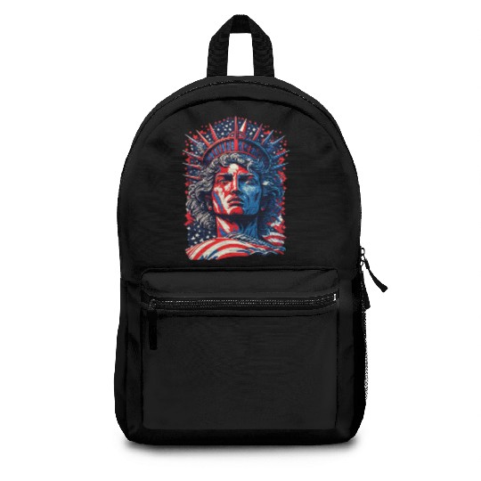 Statue of Liberty Face USA Backpacks