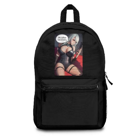 Cyberpunk Waifu Influencer Design 3 Backpacks