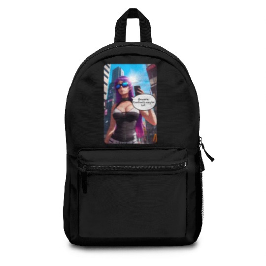 Cyberpunk Waifu Influencer Design 5 Backpacks