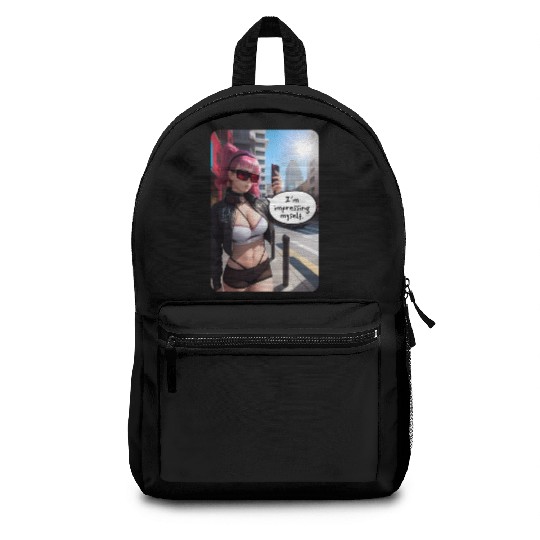 Cyberpunk Waifu Influencer Design 6 Backpacks