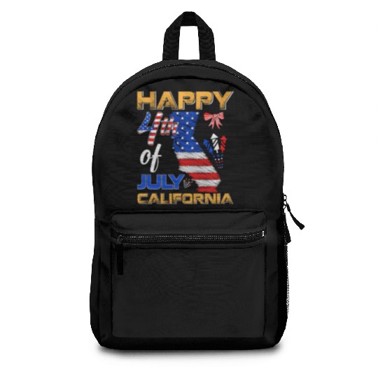 Independence Day Happy 4th July California USA Backpacks