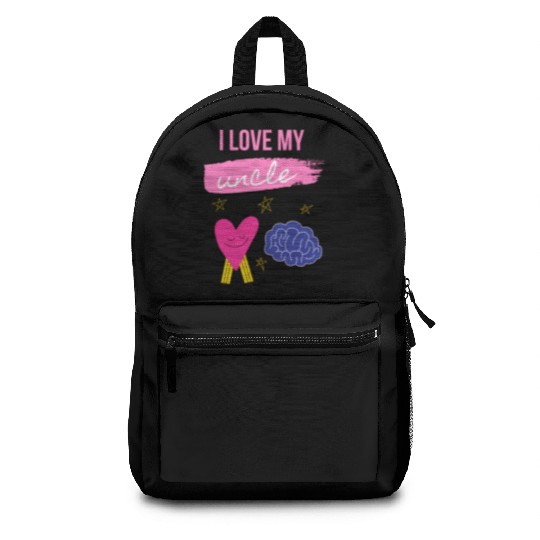 I Love My Uncle s Brain Backpacks
