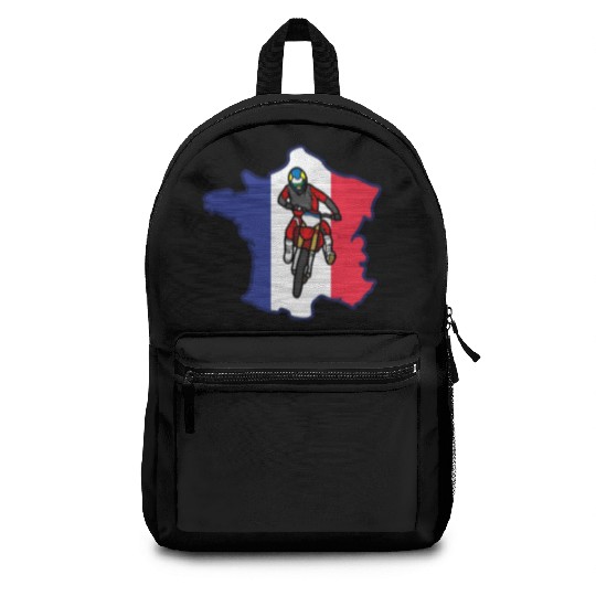 France Drapeau Motocross Backpacks