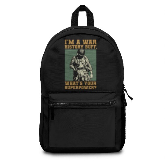 War History Buff - WW2 Enthusiast Backpacks
