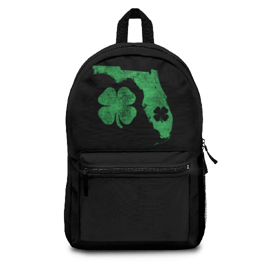 St Patrick's Day Fl Florida Shamrock Green Irish P Backpacks