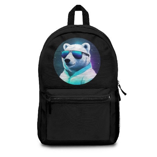 Cool polar bear with sunglasses Backpacks