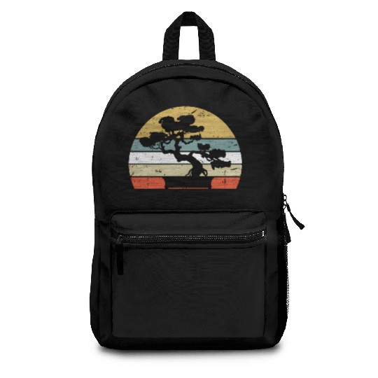 Japanese Sunset Zen Buddhist Bonsai Backpacks