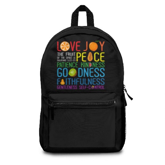 Love Joy The Fruit Of The Spirit Is Peace Patience Backpacks
