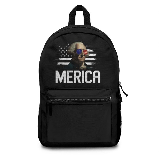 Merica George Washington Independence Day Backpacks
