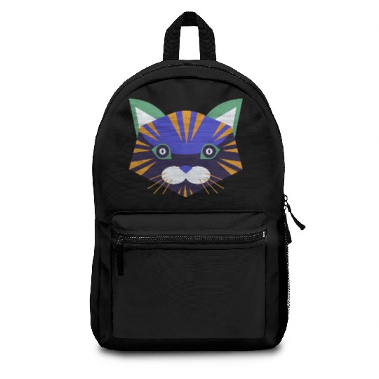 Colorful Cat Face Backpacks