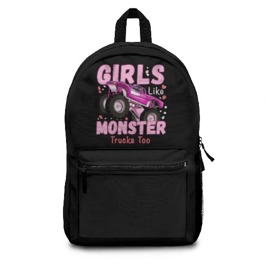 Girls Monster Truck Cool Engines Girl Monster Car Backpacks