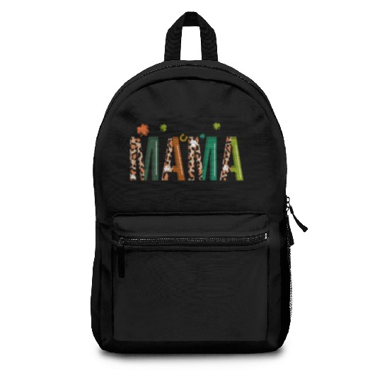 St Patrick'S Day Leopard For Mom Grandma Lucky Mam Backpacks