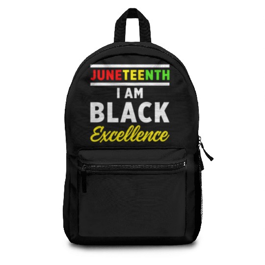 Juneteenth Excellence Black African American Flag Backpacks