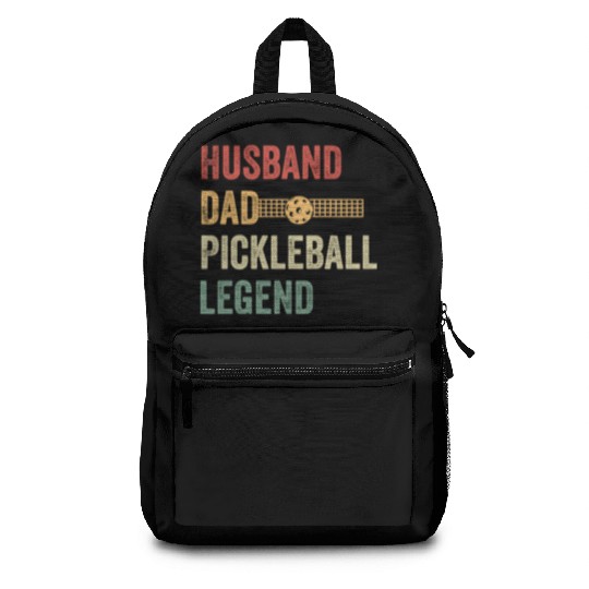 Husband Dad Pickleball Legend Backpacks