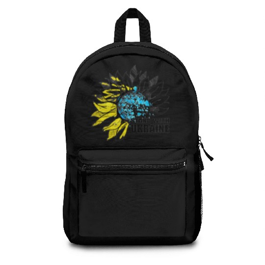 Sunflower Ukrainian Flag I Stand With Ukraine Ukra Backpacks