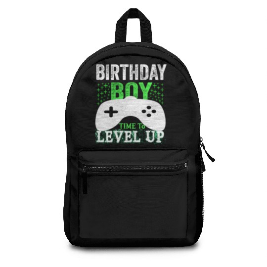GAmer, birthday boy, time to level up Backpacks
