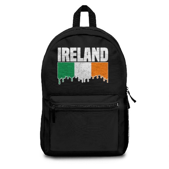 Ireland Flag St Patricks Day Irish Flag Distressed Backpacks