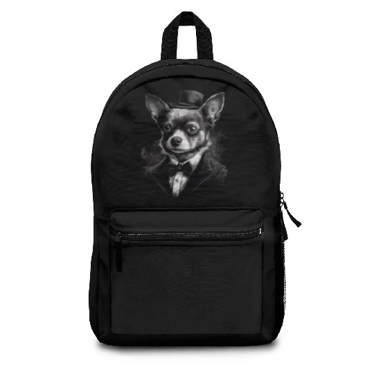 Chihuahua - France Red Wine French Gentleman Funny Backpacks
