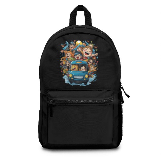 Back to School Pre-K Kindergarten School Bus Backpacks