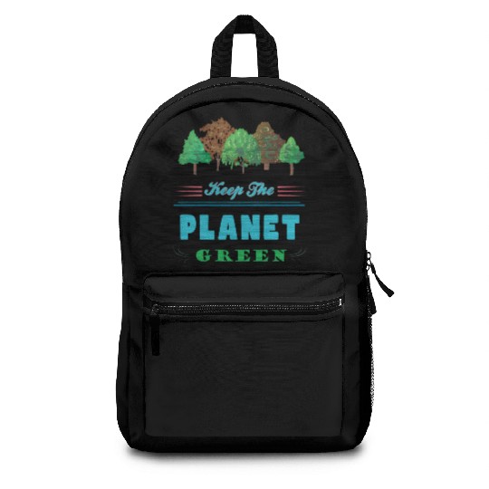 Earth Day Keep The Planet Green Backpacks