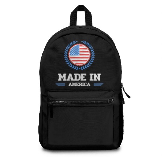 made in america red girl love Backpacks