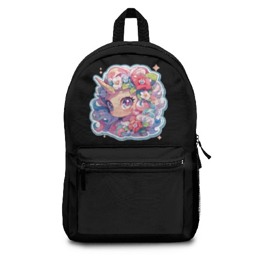 Flowers Unicorn Unicorn Flowers Fable Mystery Backpacks