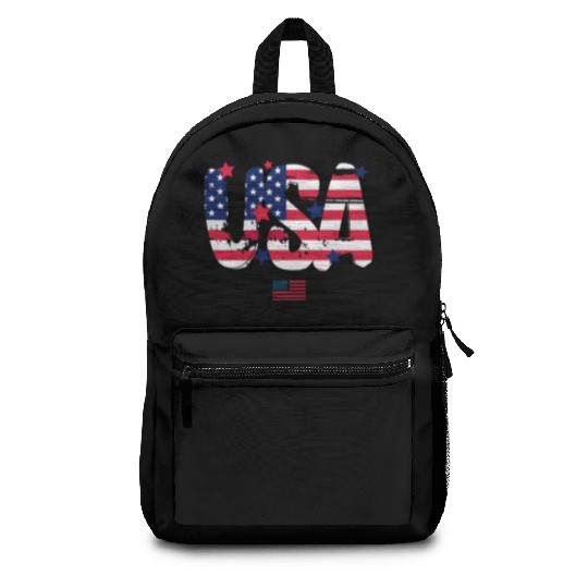 USA Flag Patriotic 4th of July America day of Backpacks