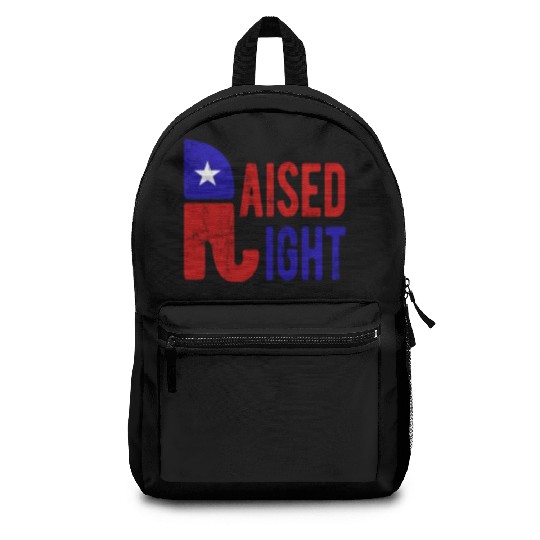 Raised Right Proud Republican Elephant Logo Usa Backpacks