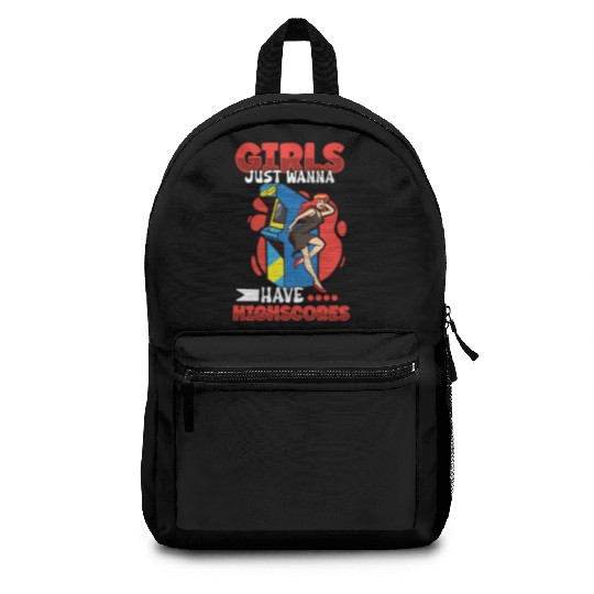 Pinball Machine Pinball Player Funny Pinball Backpacks