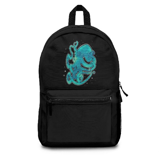 Blue Green Octopus Backpacks