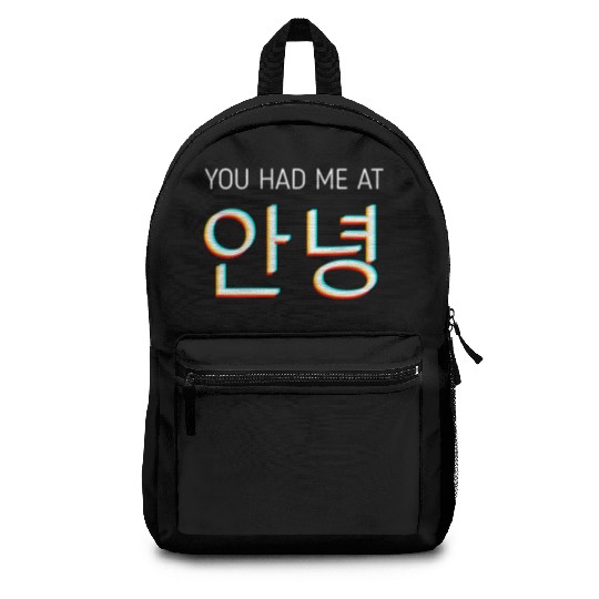 You Had Me At Hello Korean Tourist Annyeong Korea Backpacks