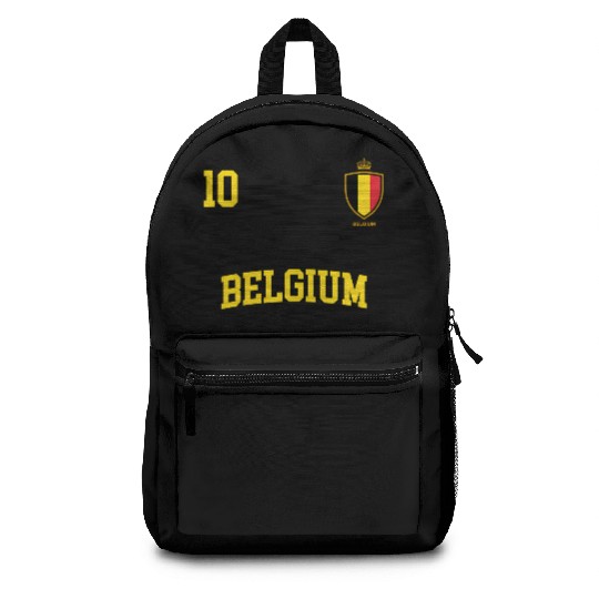 Belgium 10 Belgian Flag Soccer Football Backpacks
