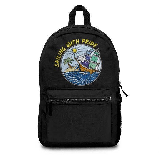 LGBTQ Sailing Ship with Gay Flag, Family Vacation Backpacks