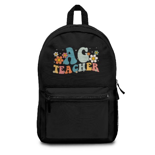 Retro Groovy Agriculture Teachers Squad Back Backpacks