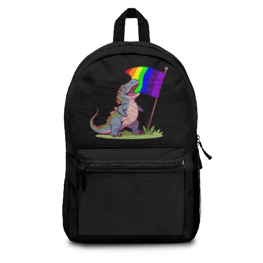 Funny Dinosaur LGBT Community Pride Lesbian Gay Backpacks