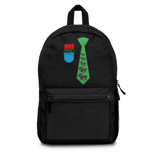 Funny Horse Racing Tuxedo Costume Race Horse Tie Backpacks