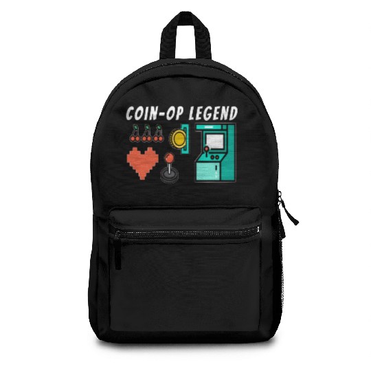 Coin Op Legend Arcade Gaming 80s Retro Gamer Backpacks