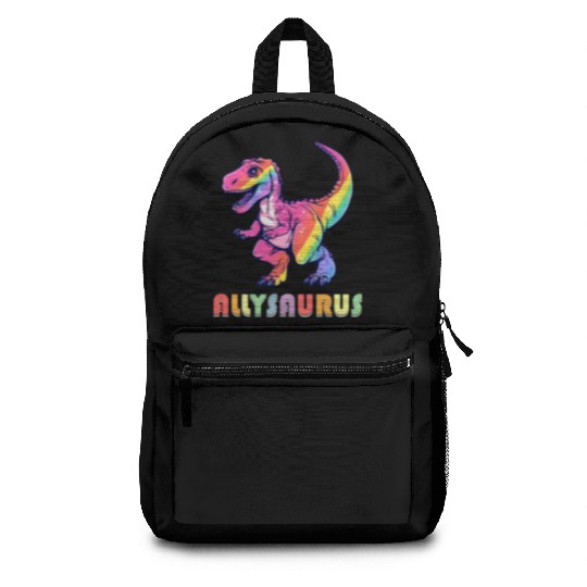 Allysaurus LGBT Transgender Dino Rainbow Lesbian Backpacks