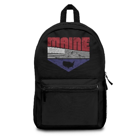Retro Vintage Maine Usa Backpacks