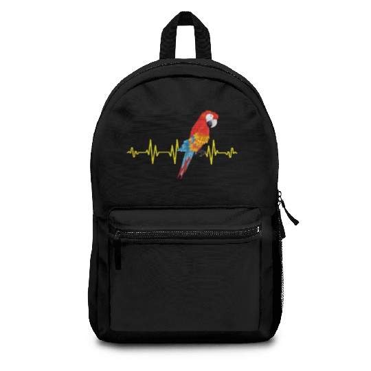 Macaw Heart Beat Parrot lover Macaws Parrots Backpacks