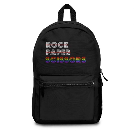 Rock Paper Scissors LGBT For Lesbians Lesbian Gay Backpacks