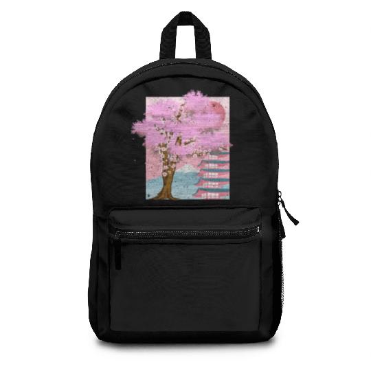 Japan aesthetics sakura tree gift cherry blossom Backpacks
