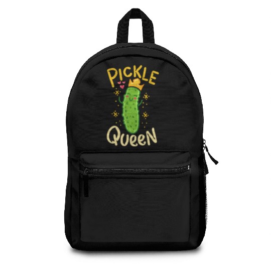 Pickle Queen Vegan Funny Cucumber Vegetable Backpacks