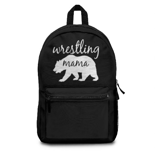 Wrestling Mama Bear Wrestling Mom Backpacks
