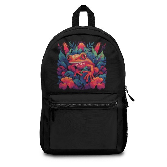Wild Poison Frog Goth Goblincore Fairycore Gothic Backpacks