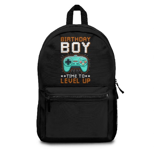 Gaming Video Games Gamer Birthday Boy Backpacks