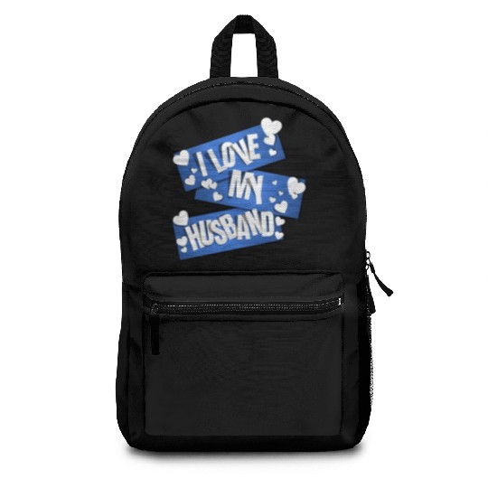 I Love My Husband Backpacks