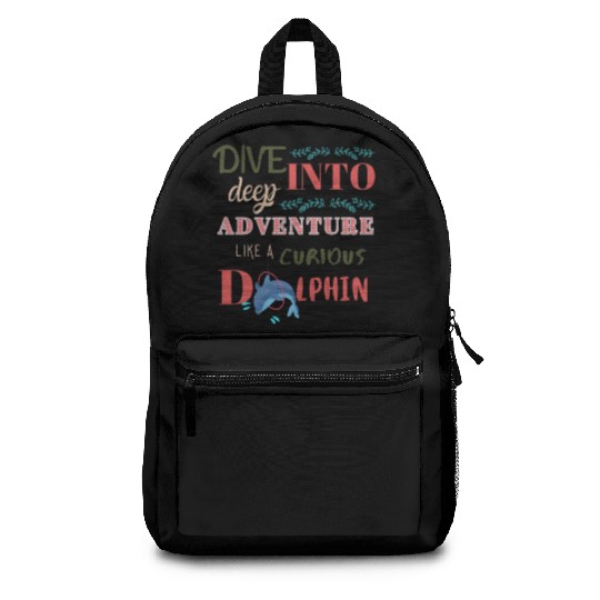 Curious Dolphin: Diving into the Deep Adventure Backpacks
