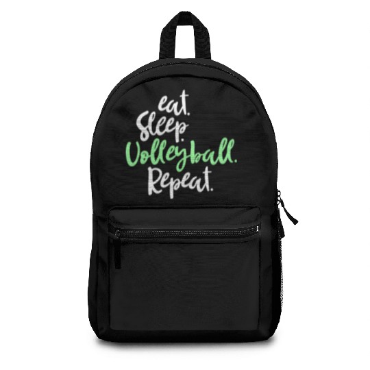 Eat Sleep Volleyball Repeat funny volleyball Backpacks