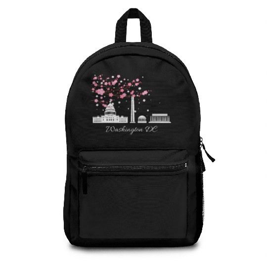 Washington Dc Monuments Memorials Cherry Blossoms Backpacks